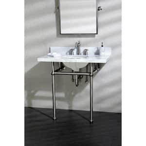 Alsace 8 in. Widespread 2-Handle High-Arc Bathroom Faucet in Brushed Nickel