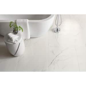 Carrara 24 in. x 24 in. Polished Porcelain Floor and Wall Tile (16 sq. ft. / case)