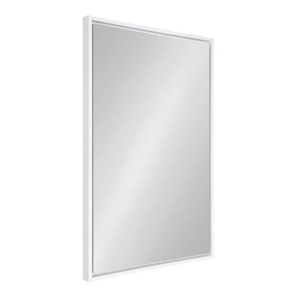 Medium Rectangle White Modern Mirror (36 in. H x 24 in. W)