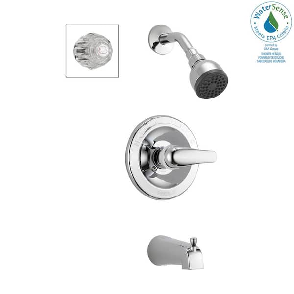 Peerless Single Handle 1-Spray Tub and Shower Faucet 1.75 GPM with Pressure Balance in. Chrome (Valve Included)