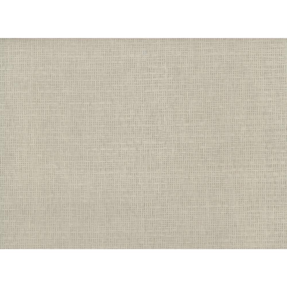 York Wallcoverings Grey And Taupe Tatami Weave Paper Unpasted Matte ...