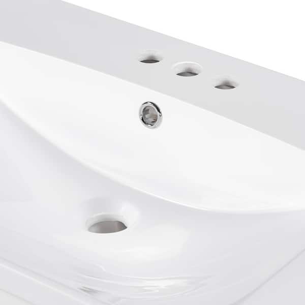 Aoibox 30 in. W White Bathroom Vanity with Single Sink, Combo Cabinet  Undermount Sink, Bathroom Storage Cabinet vanities - Yahoo Shopping