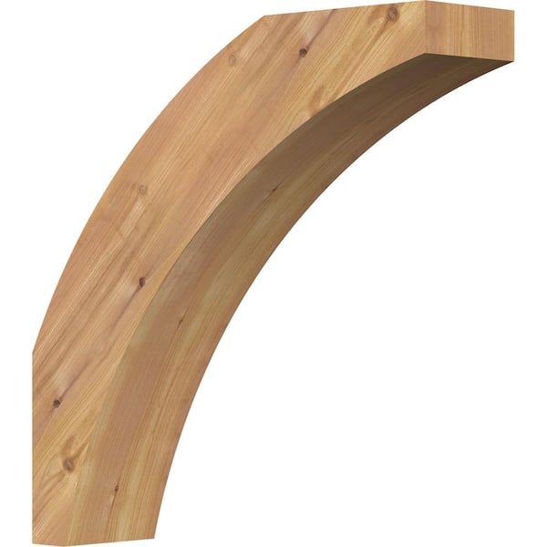 Ekena Millwork 5 1/2"W x 22"D x 22"H Thorton Smooth Knee Brace, Western Red Cedar