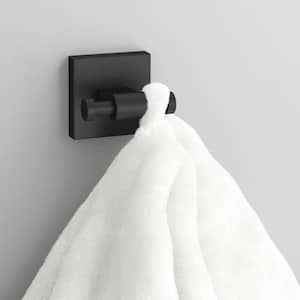 Maxted J-Hook Towel Hooks Bath Hardware Accessory in Matte Black (2-Pack)