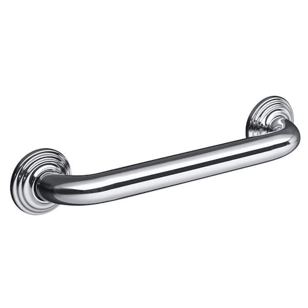 KOHLER Traditional 18 in. x 2-3/4 in. Concealed-Screw Grab Bar in Brushed Stainless-Steel