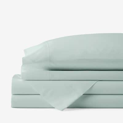 Company Cotton Percale Sea Mist Cotton Percale Full Sheet Set