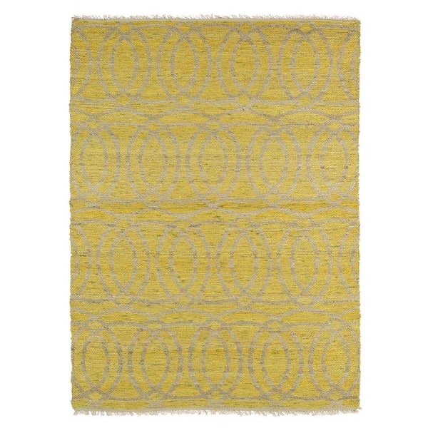 Kaleen Kenwood Yellow 8 ft. x 11 ft. Double Sided Area Rug