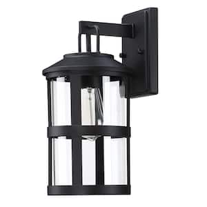 Retro Black Outdoor Hardwired Wall Lantern Scone with No Bulbs Included
