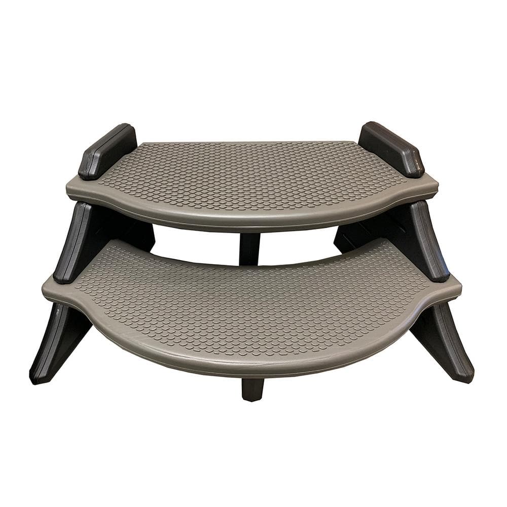 Gray Resin 2-Step Hot Tub Accessory