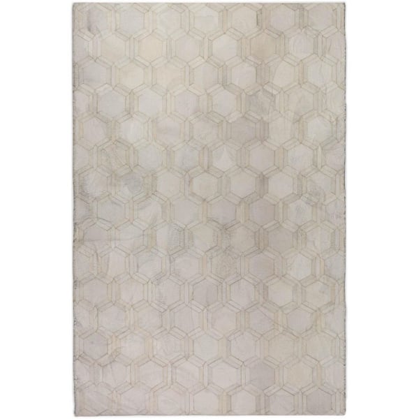 Dream Shag Premium Machine Washable Abstract ADS97 Ivory 5 ft. x 7 ft. 6 in. Area Rug
