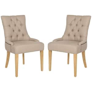 Abby Beige/Light Brown Side Chair (Set of 2)