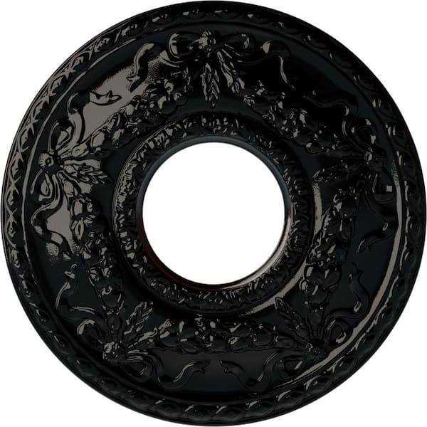 Ekena Millwork 1-3/4 in. x 22-1/8 in. x 22-1/8 in. Polyurethane Hurley Ceiling, Black Pearl