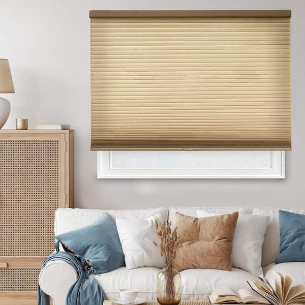 Chicology Cut-to-Size Morning Croissant Cordless Light Filtering Privacy Cellular Shades 38 x 64 in. L