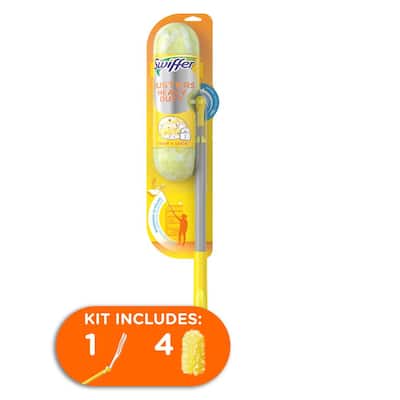 Synthetic Super Extendable Dusting Kith with Heavy Duty Refills (1-Handle,4-Dusters)