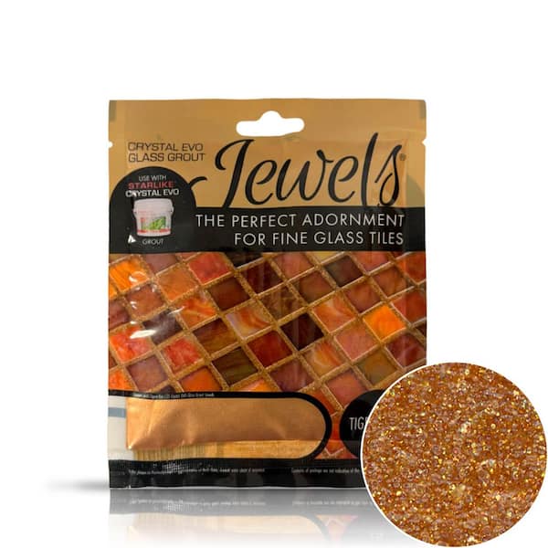 The Tile Doctor Crystal Glass Grout Jewels Tigers Eye 75 grams (1-Pack)