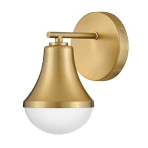 Haddie 5.25 in. 1-Light Lacquered Brass Vanity Light