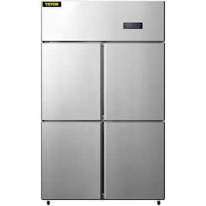 27.5 cu. ft. Outdoor Refrigerator 48 in. Side by Side Freezer in Stainless Steel 4-Door Merchandiser Refrigerator