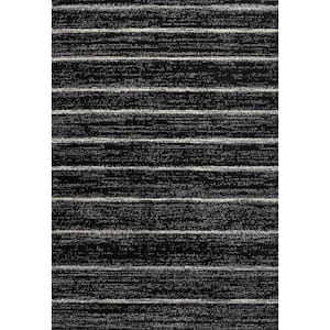 Williamsburg Minimalist Stripe Black/Cream 5 ft. x 8 ft. Area Rug