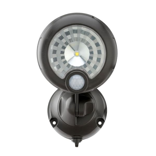 Mr Outdoor 200 Lumen Battery Powered Motion Activated Integrated LED Security Light, Brown MB360XT-BRN-01 The Home Depot