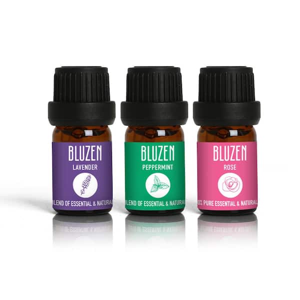 BLUZEN アロマデュフューザー BLUZEN White/Wood Alpine Ultrasonic Diffuser Bundle (3x 5 mL Oil