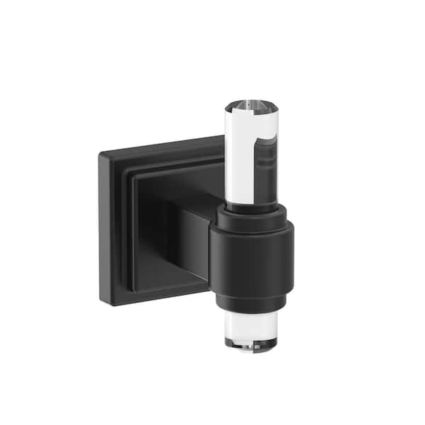 Glacio Single Robe Hook in Clear/Matte Black