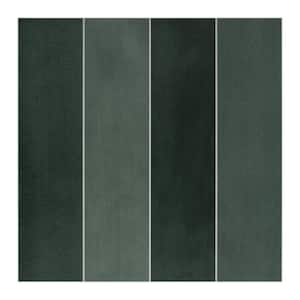 Stacked Green 9.05 in. x 0.12 in. Peel and Stick Backsplash Stone Composite Decorative Wall Tile (0.57 sq. ft.)