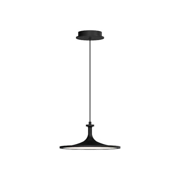 ALORA MOOD Issa 12 in. 1 Light 20-Watt Matte Black Integrated LED Pendant Light