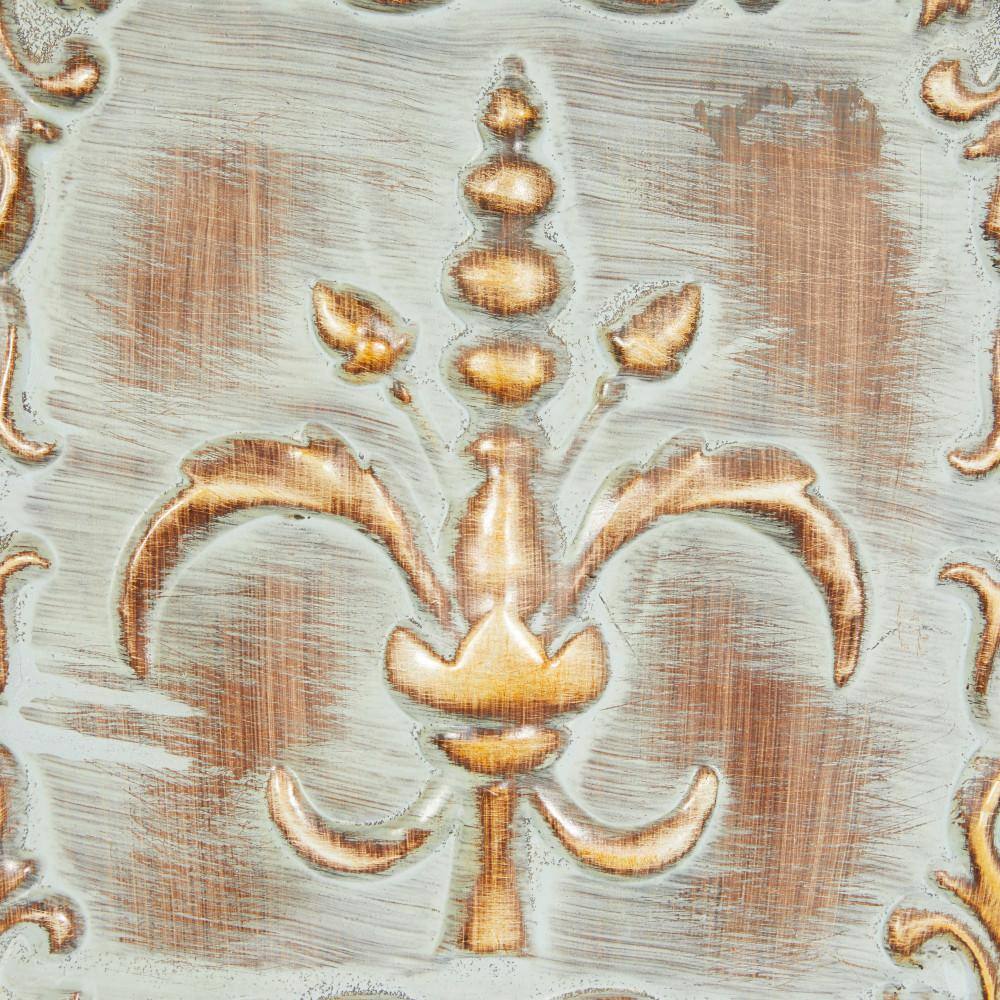 Set of Four Brass Finish Embossed Copper Alloy Wall Sculptures