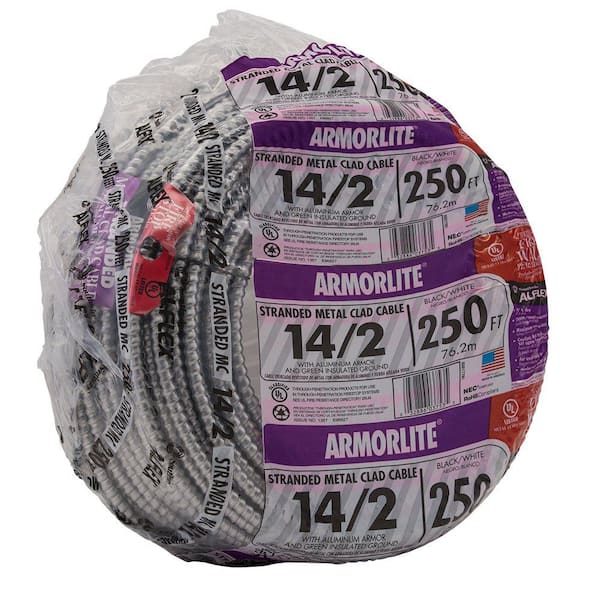 Southwire 14/2 x 250 ft. Stranded CU MC (Metal Clad) Armorlite
