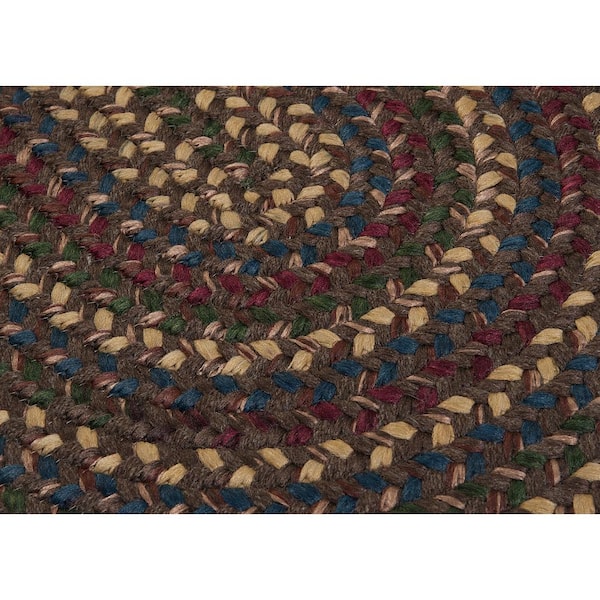 Winchester Brown 6 ft. x 9 ft. Oval Moroccan Wool Blend Area Rug