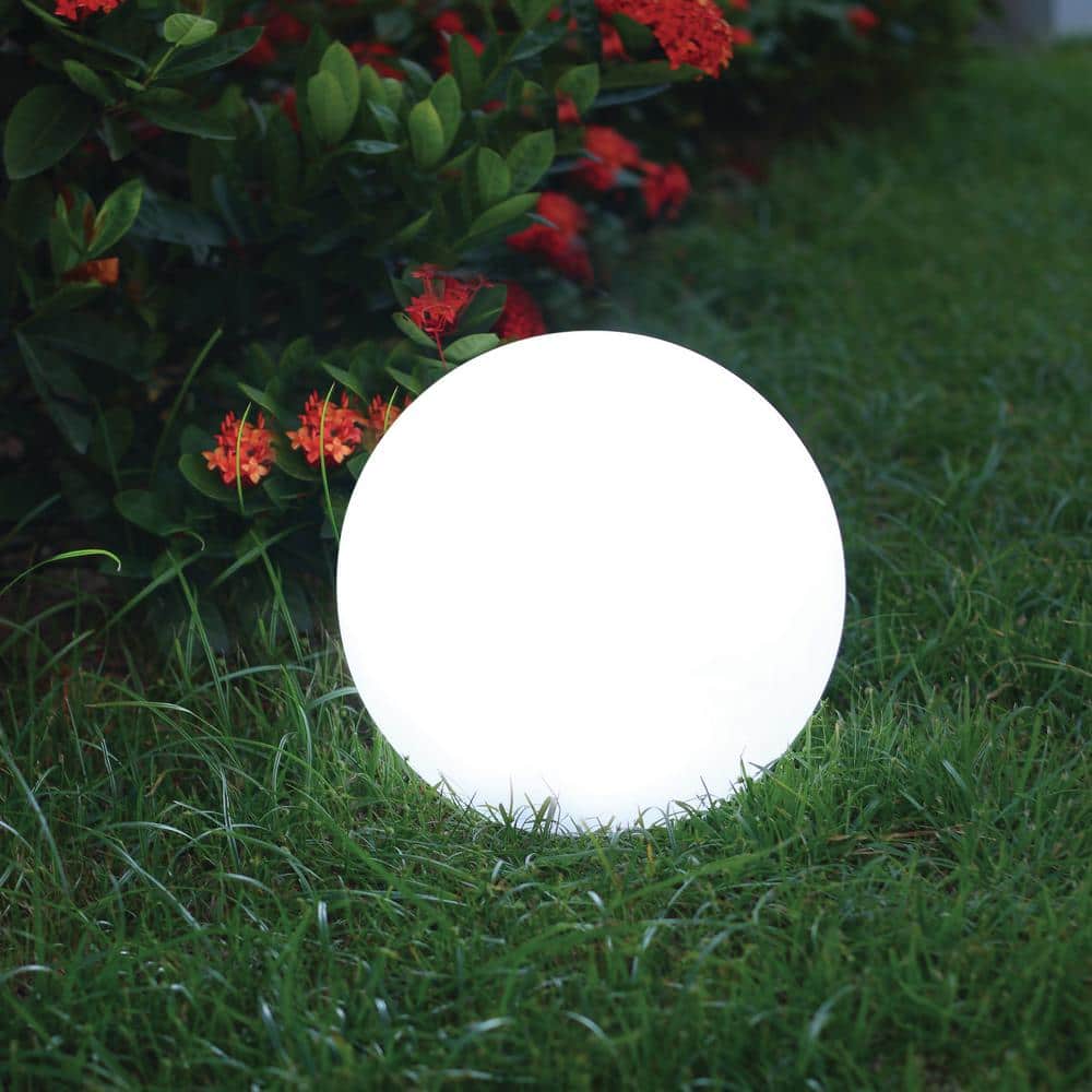 12'' White Sphere LED Color Changing Lamp with Remote