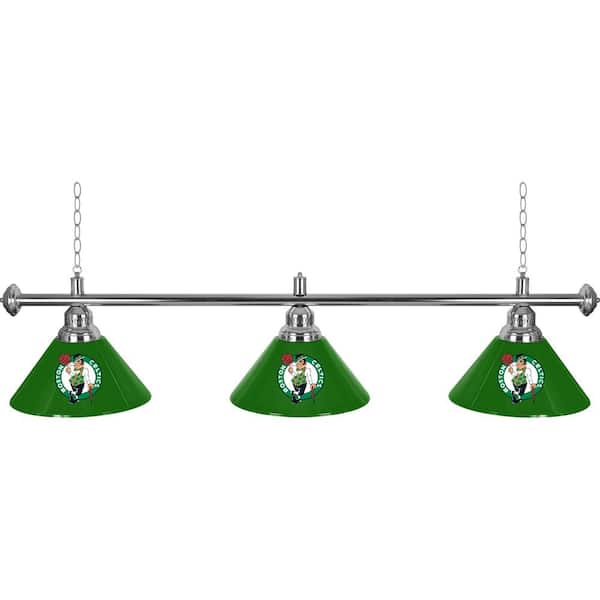 Unbranded Boston Celtics Logo 3-Light Green Billiard Light