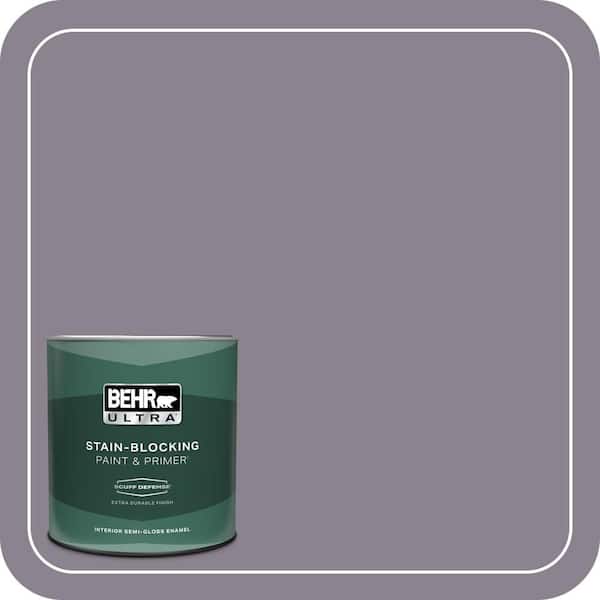 BEHR ULTRA 1 qt. #670F-5 Gothic Amethyst Extra Durable Semi-Gloss Enamel Interior Paint & Primer