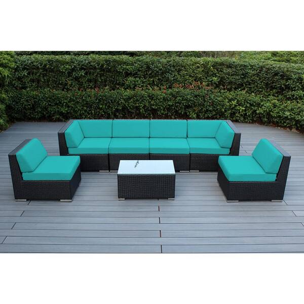 ohana 7 piece sectional set with cushions