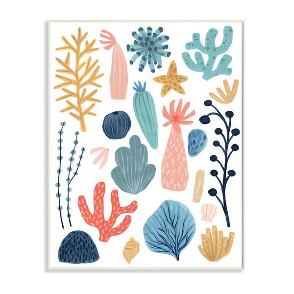 The Stupell Home Decor Collection Painted Coral Cacti Wall Plaque Art 13 x 0.5 x 19 Multicolor