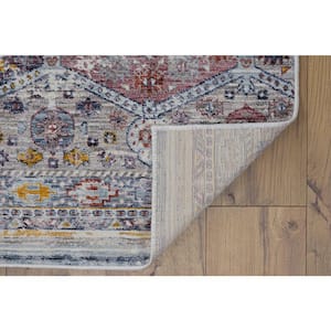 Mystic Heriz Ivory and Blue 6 ft. 6 in. x 9 ft. 3 in. Area Rug