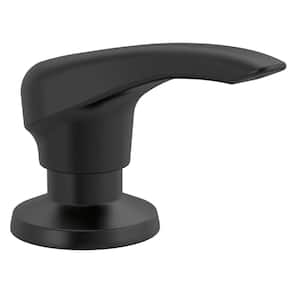 Esque Deck Mount Metal Soap Dispenser in Matte Black