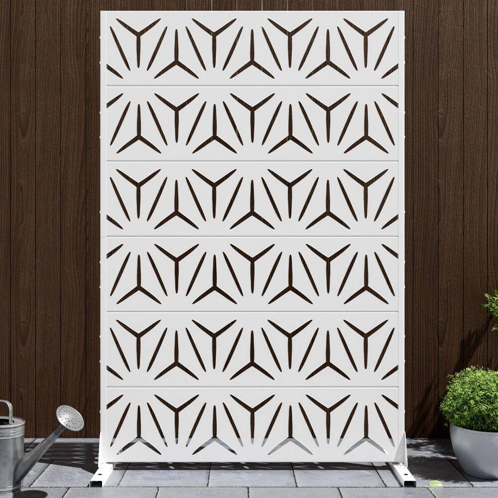 72 in. x 47 in. White Outdoor Metal Galvanized Privacy Screen Fence Garden Panels price history on PriceWatchPro