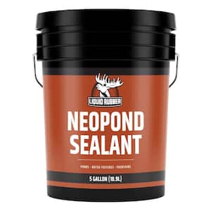 NeoPond Sealant 5 Gal. Black Waterproof Pond Sealer - Fish & Plant Safe Coating for Ponds and Water Features
