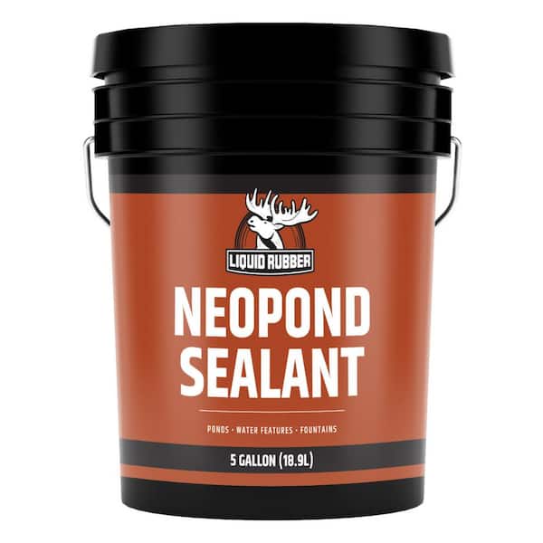 NeoPond Sealant 5 Gal. Black Waterproof Pond Sealer - Fish & Plant Safe Coating for Ponds and Water Features