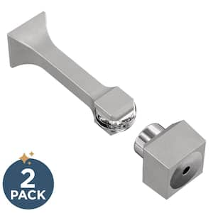 2-Pack Classic Edge 3 in. (76 mm) Magnetic Door Stop in Matte Nickel