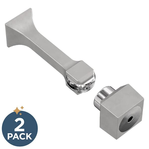 Franklin Brass 2-Pack Classic Edge 3 in. (76 mm) Magnetic Door Stop in Matte Nickel