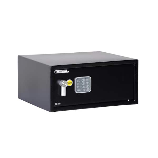 Yale 0.845 cu. ft. Large Steel Laptop Alarmed Safe with Electronic Keypad Lock, Anti-Bump Alarm and Mechanical Key Override