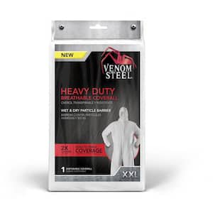 Heay-Duty Breathable Unisex XXL White Microporous Laminate Painters Coveralls with Hood