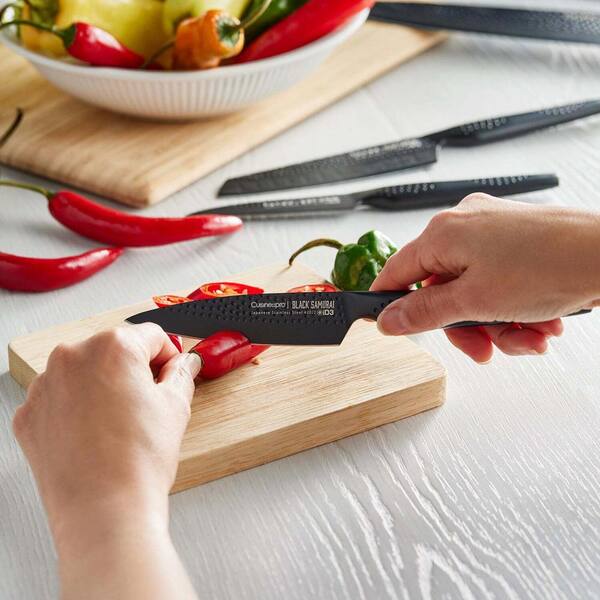 Cuisine::pro iD3 BLACK SAMURAI 7-Piece Stainless Steel Knife Set