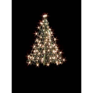 2 ft. Indoor/Outdoor Pre-Lit Incandescent Artificial Christmas Tree with Green Frame and 100 Clear Lights