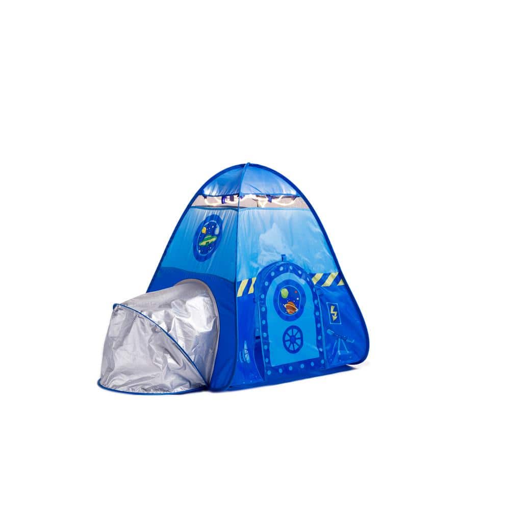 Fun2Give Blue and Silver Rocket Play Tent with Lights