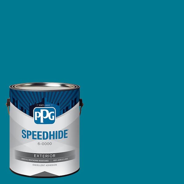 SPEEDHIDE 1 gal. PPG1235-7 Bimini Blue Semi-Gloss Exterior Paint