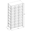 King's Rack Gray 4-Tier Boltless Bin Storage Shelving System Garage Storage Rack (12 Plastic Bins in 4 Tier) GT0908