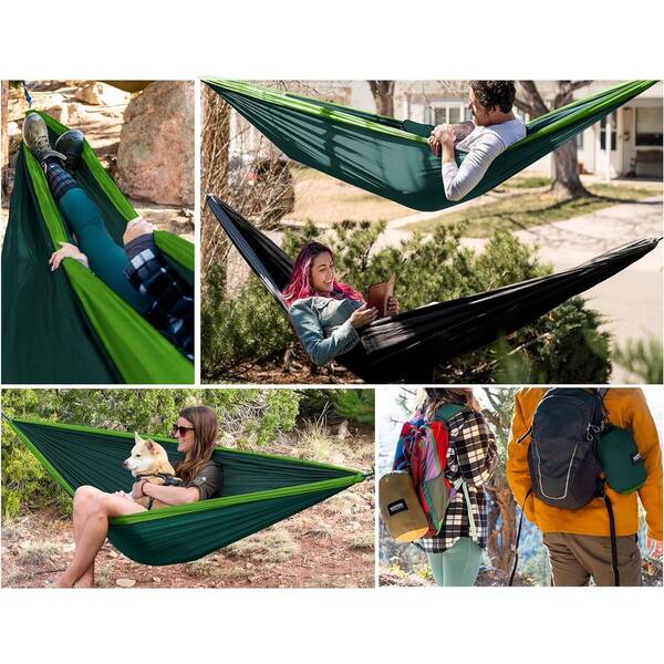 ITOPFOX Camping 8.8 ft. Portable Hammock Bed Hammock in Blue
